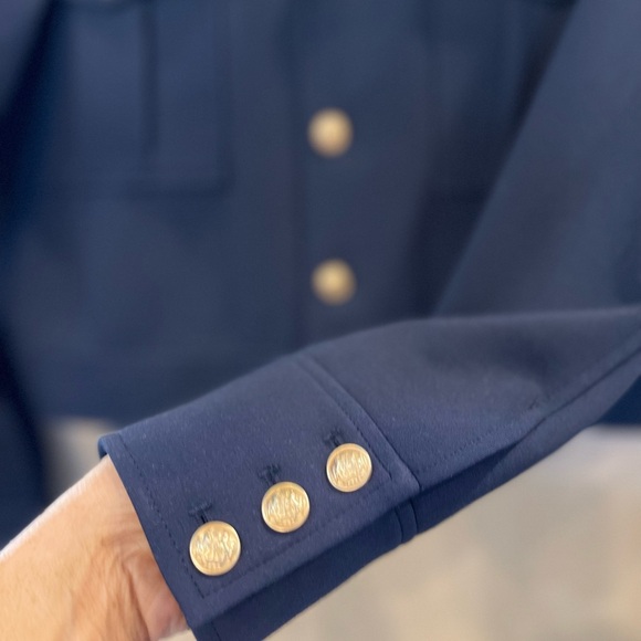 🏷️🆕Lucky Brand military blazer | Size 10 | navy blue | NWOT - Picture 12 of 14